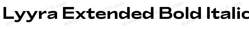 Lyyra Extended Bold Italic字体转换